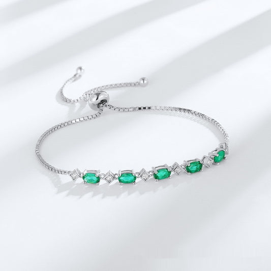 Aurenya - Elegantes Smaragd Armband